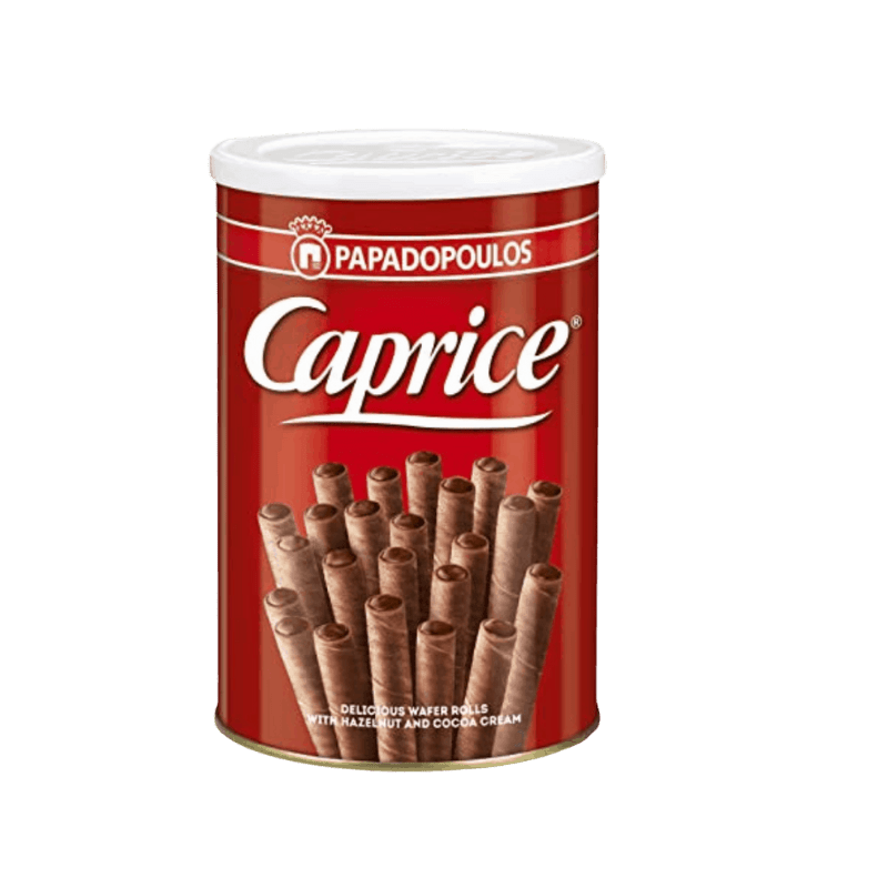 Caprice Schokorollen (400g) Papadopoulos von Papadopoulos bei Araxxon  - Hochwertiges griechisches Produkt.   Caprice Schokorollen (400g) Papadopoulos από Papadopoulos στο Araxxon  - Αυθεντικό ελληνικό προϊόν.
